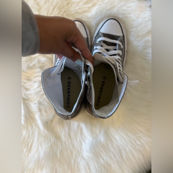Converse All star chuck Taylor gray high tops woman’s size 7.5-Mens 5.5 - Picture 6 of 8